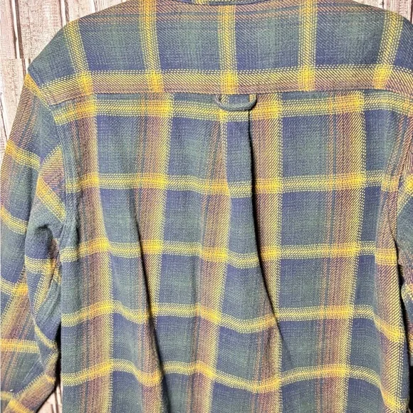 Orvis Plaid Shirt Jacket in Yellow and Blue - Picture 12 of 14